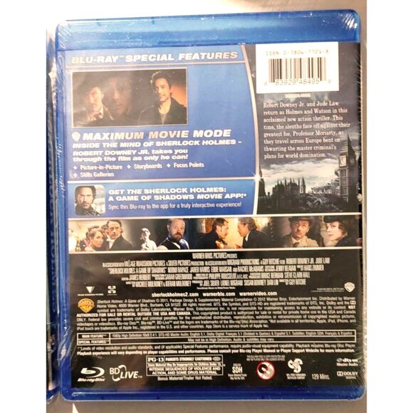 Sherlock Holmes & Sherlock Holmes: A Game Of Shadows Blu-Ray Movies Set - Picture 6 of 6